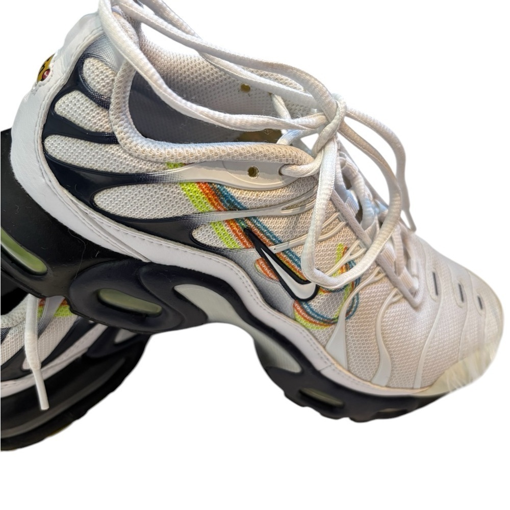 Nike Air Max Plus Anaglyph White White & Black Sneakers Rainbow accent